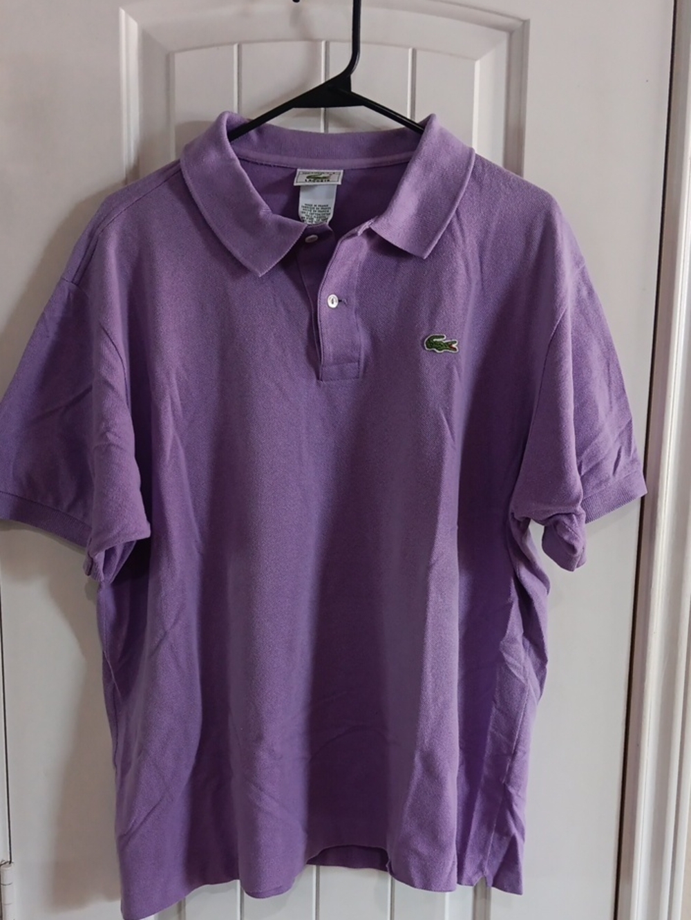 VTG Lacoste Made in France Devanlay Polo Shirt Purple 6 XXL